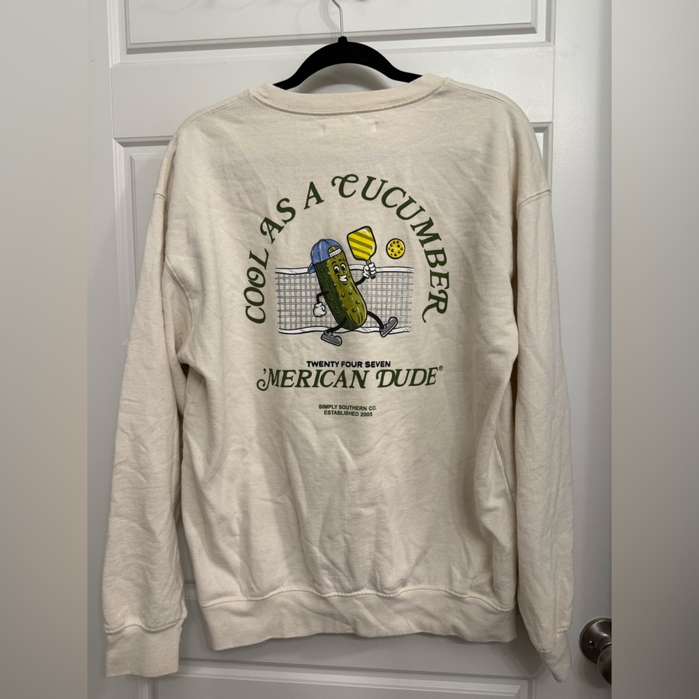 Simply Southern Cream Graphic Crewneck Sweater